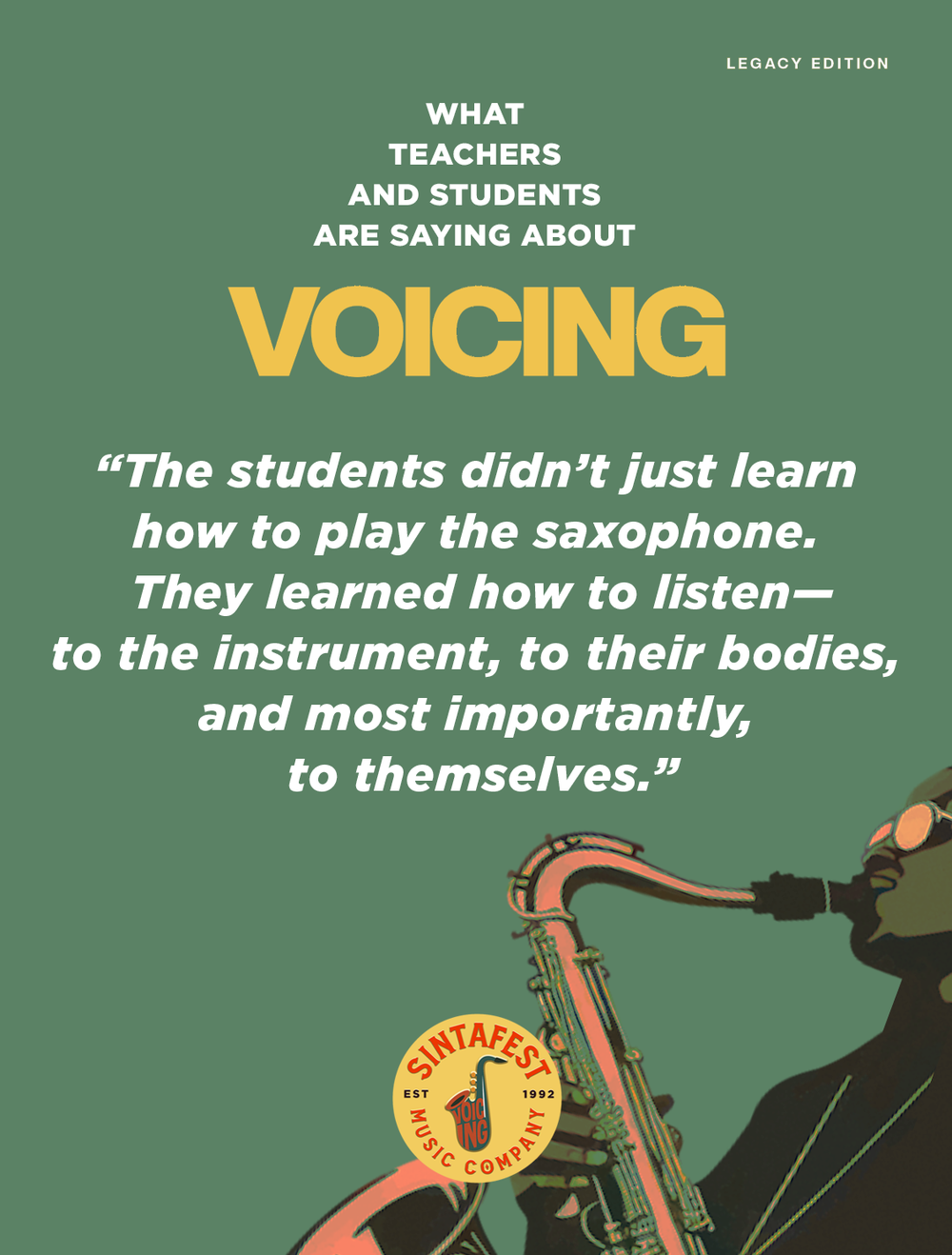 SintaFest VOICING testimonial